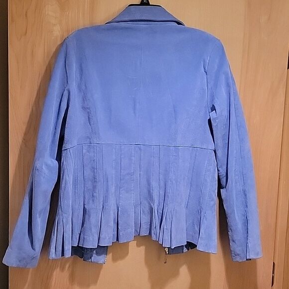 Bradley periwinkle blue suede jacket - Picture 10 of 11